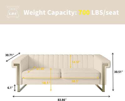 Modern Sofa Couch With Stainless Steel