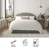 Light Gray Velvet Moon Upholstered Bed with Storage