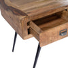 Natural Wood Metal Desk Table For Home And Office