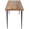 Natural Wood Metal Desk Table For Home And Office