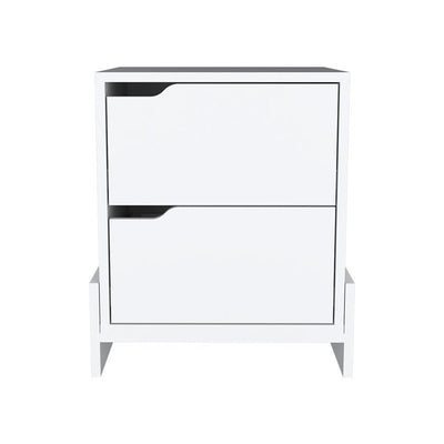 Nightstand Brookland Bedside Table With Double Drawers