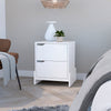 Nightstand Brookland Bedside Table With Double Drawers