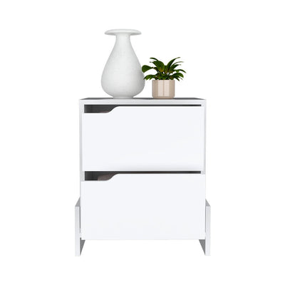 Nightstand Brookland Bedside Table With Double Drawers