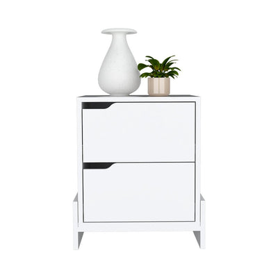 Nightstand Brookland Bedside Table With Double Drawers