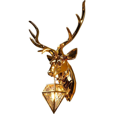 Gold Retro Deer Wall Light Home Decoration