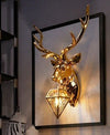 Gold Retro Deer Wall Light Home Decoration