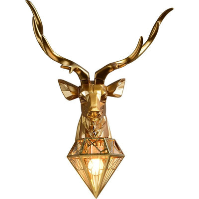 Gold Retro Deer Wall Light Home Decoration