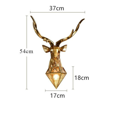 Gold Retro Deer Wall Light Home Decoration