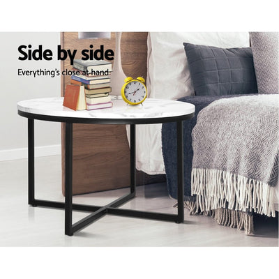 Round Marble Side Table For Home And Office