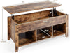 Rustic Brown Lift Storage Coffee Table W/Hidden Compartment - Privè Home Goods