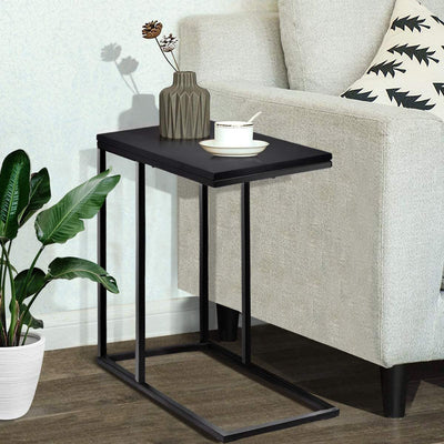 C Shaped Sofa Side Table for Couch and Bed