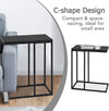 C Shaped Sofa Side Table for Couch and Bed