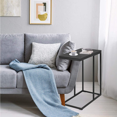 C Shaped Sofa Side Table for Couch and Bed