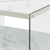 Soho End Table White Marble - Privè Home Goods