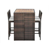 5 Pcs Rattan Furniture Set For Patio Garden Backyard And Poolside