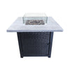 Outdoor Rattan Gas Fire Pit Table For Patio Garden