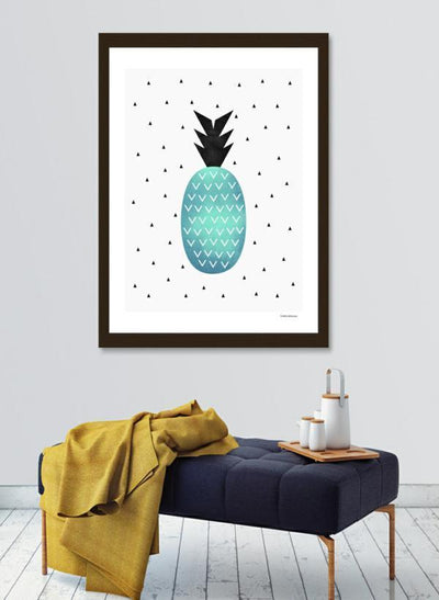 Turquoise Pineapple Wall Art Frame Home Office Decoration