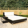 Poly Rattan Garden Sun Bed with Cushions For Garden Patio Lawn