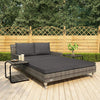 Poly Rattan Garden Sun Bed with Cushions For Garden Patio Lawn