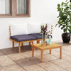 Acacia Wood Patio Set with Cushions For Outdoor