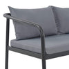 vidaXL 2 Seater Patio Sofa with Cushions Gray Aluminium - Privè Home Goods