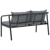 vidaXL 2 Seater Patio Sofa with Cushions Gray Aluminium - Privè Home Goods