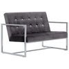 Minimal Gray Sofa With Steel Legs For Living And Drawing Room