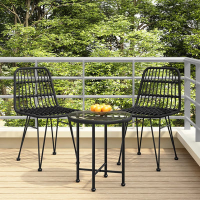 Black Brown PE Rattan Patio Chairs Furniture For Outdoor Lawn Garden