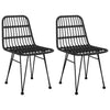 Black Brown PE Rattan Patio Chairs Furniture For Outdoor Lawn Garden