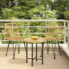 Black Brown PE Rattan Patio Chairs Furniture For Outdoor Lawn Garden