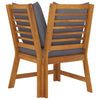 3 pcs Solid Wood Patio Lounge Set with Cushions