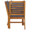 3 pcs Solid Wood Patio Lounge Set with Cushions