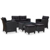 6 Pieces Sofa Set with Cushions For Outdoor Garden